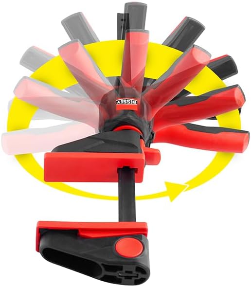 Bessey EHKL360, 6 In, Trigger Clamp and Spreader 360 Rotating Handle One-Hand Bar Clamps, Black