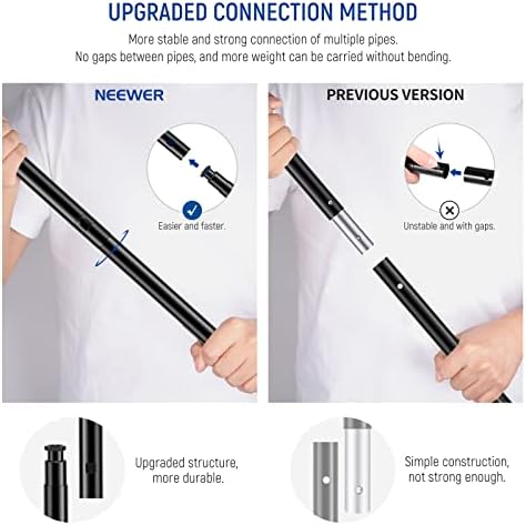 NEEWER 8.5x10ft Adjustable Backdrop Stand Kit, Photography Background Support System with 4 Crossbars, 6 Spring Clamps, 6 Backdrop Clips, 2 Sandbags, and Carrying Bag for Photo Video Party Ceremony