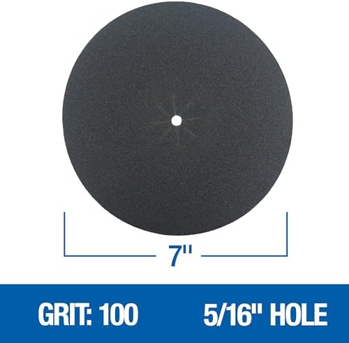 Mercer Industries 407100 Silicon Carbide Floor Sanding Edger Discs, 7" x 5/16" Hole, Grit 100F (50 pack)