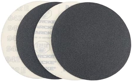 7 Inch Premium Sanding Discs, 25 Pack Hook and Loop Sandpaper, 800 Grit Grinder Sanding Disc, No Hole Black Silicon Carbide Sandpaper Discs for Stone, Metal, Wood, Floor, Paint and Plastics