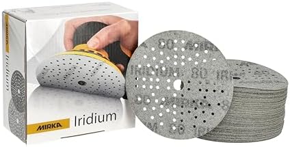 Mirka Sandpaper Discs Iridium 5 Inch Hook and Loop 89 Holes