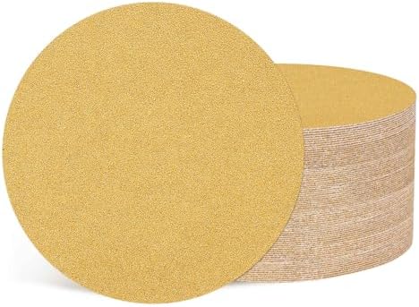 50Pcs Sanding Discs 8-7/8In 60Grit Hook and Loop Sandpapers Yellow