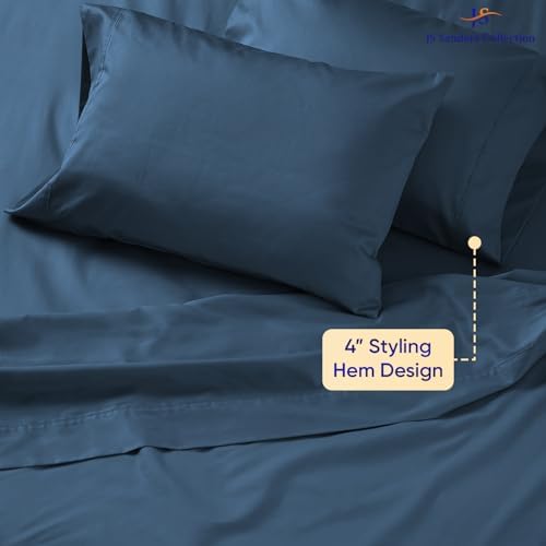 JS Sanders Collection 4PC Boat Sheet Set Universal V Berth, Mediterranean Blue