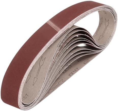 HARFINGTON 1-1/2 x 30 Inch Sanding Belts, 10 Pcs 240 Grits Aluminum Oxide