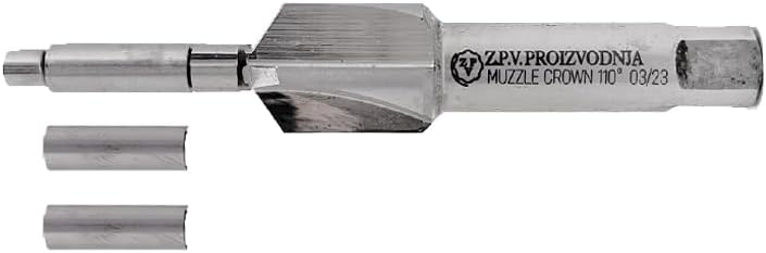 Muzzle Crowning Tool | 110 Degree | for 5.56mm, 22WMR, 22LR | 3 Pilot Sizes
