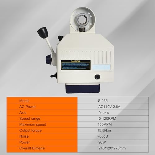 RATTMMOTOR BJS-235 Power Feed 650 in-lb Torque Y-Axis, 0-210RPM