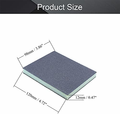 Utoolmart Sanding Sponge Sanding Blocks, 150 Grit Wet Dry Sandpaper Sponge, Washable and Reusable Sand Sponge Kit, for Kitchen Cookware Cleaning and Rust Removal of Rusted Metal, Blue, 8 Pcs