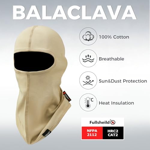 Fullsheild FR Balaclava Face Mask for Men Flame Resistant Hood Welding Cap