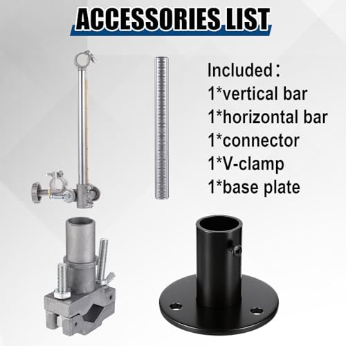 Welding Torch Holder for Welding Positioner Turntable Universal Mig Tig Gun Stand with V Clamp Mount(11.7 x 13.0 Inch)