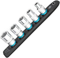 HAZET Smart-Rail 900-SR/5 | Magnetic Base with 5 Slots and Heavy Duty Twist Lock, Drive: Square 1/2 Inch | Flexible Plastic Socket Strip