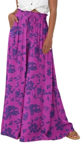 BTFBM Wide Leg Flowy Palazzo Pants for Women