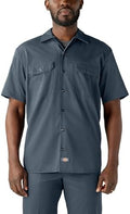 Dickies Men’s Short Sleeve Work Shirt – Durable Twill Button Down Shirts for Men, Lightweight Uniform for Daily Wear