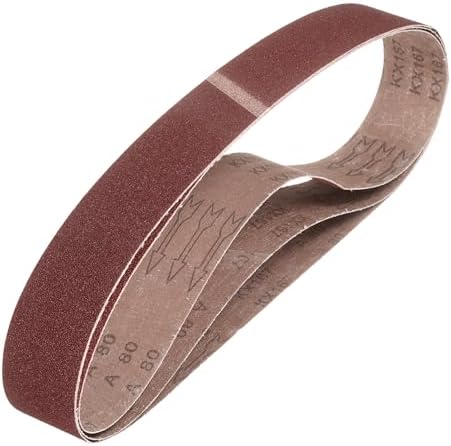 HARFINGTON 2 x 48 Inch Sanding Belts, 3 Pcs 80 Grits Aluminum Oxide