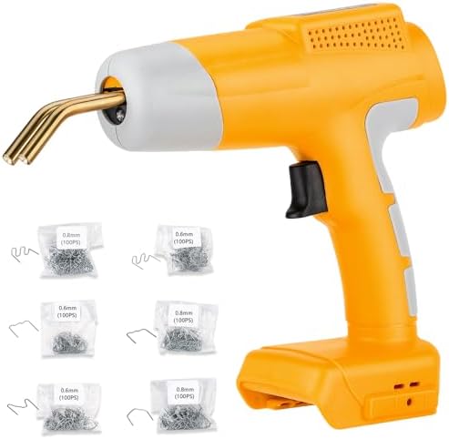 Choerinton Plastic Welder Compatible with Dewalt 20V Max Battery, with 600PCS Staples, Pure Copper Transformer, Rapid Heating, Plastic Welding Kit for Car Bumper, Dashboard & Repair(No Battery)