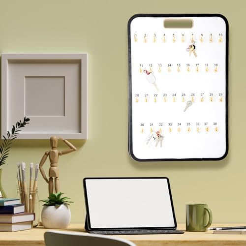 SSWBasics Key Board with Self-Closing Tabs - 38 Hooks - 13 3/4" W x 20" L