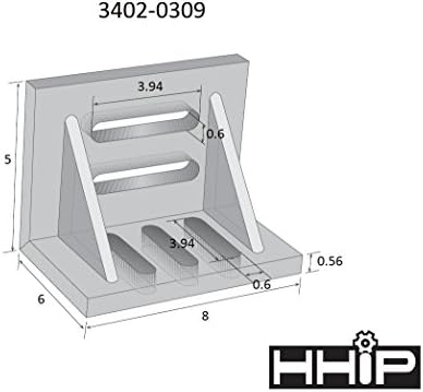 HHIP 3402-0309 8" x 6" x 5" Slotted Angel Plate, Webbed