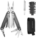 GrandHarvest 17-in-1 Stainless Steel Multi-Tool, self-locking practical multi-tool, equipped with large multi-purpose pliers, folding knife, belt clip, and nylon sheath, men's gift, EDC multi-tool