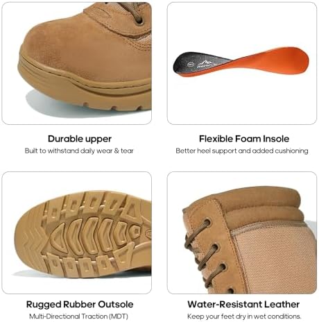 NORTIV 8 Men's Military Tactical Work Boots