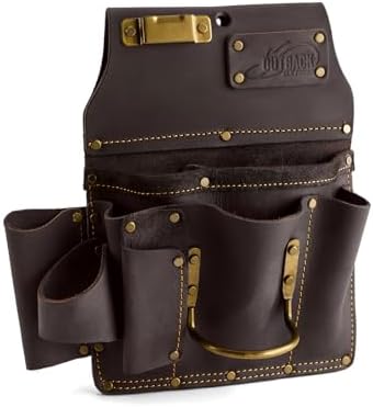Ox Pro Full Grain Leather Tool Pouches - Made with Double Stitching and Rivet Reinforced Pockets