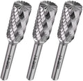 LU&MN SB-5 Tungsten Carbide Burr, 1/2" Head 1/4" Shank, 3 Pcs
