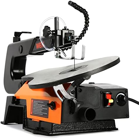 WEN 3923 16-Inch Variable Speed Scroll Saw with Easy-Access Blade Changes and Work Light, Black & 6502T 4.3-Amp 4 x 36 in. Belt and 6 in. Disc Sander with Cast Iron Base