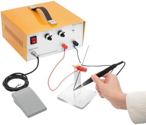Jewelry Spot Welder Kit, 80A Portable Permanent Jewelry Welder Machine with Pedal Switch, Electric Pulse Welder Permanent Jewelry for Rapid Welding of Gold, K-Gold, Silver