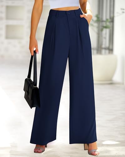 BTFBM Fall High Waisted Business Casual Palazzo Pants for Women Dressy 2026