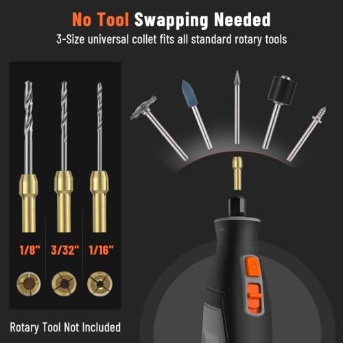 Katerk Rotary Tool Accessories-321PCS Tool Bits Set Compatible with Dremel