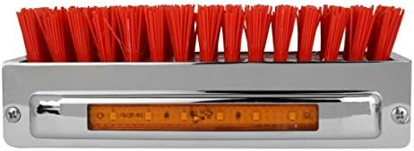 GG Grand General Chrome Aluminum 7-1/2" (L) x 2-5/8" (H) x 3" (D) Boot Caddies (98984), Red brush w/amber/amber led