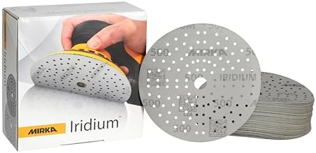 Mirka Sandpaper Iridium 6-Inch Hook and Loop Disc Grit 500 50 pcs