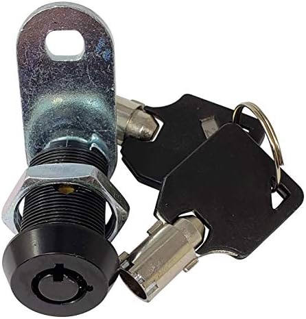 1" Tubular Cam Lock (90° Black, 2-Pack) RV Toolbox Cabinet Replacement
