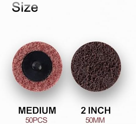 2 Inch Medium Sanding Discs 50 PCS Quick Change Disc with 1/4" Shank