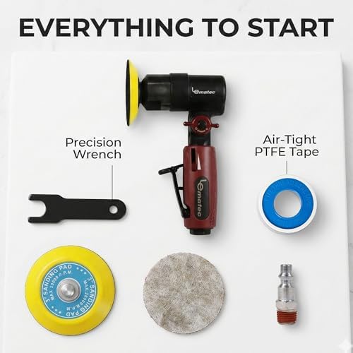 LE LEMATEC 3" Flexible Head Air Sander & Polisher for Auto Body Detailing