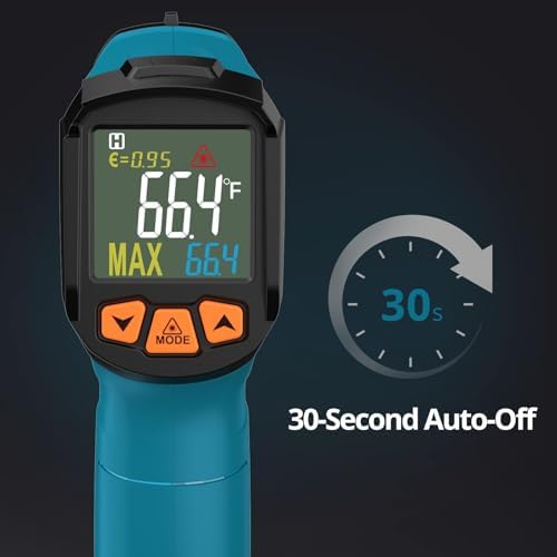 Tilswall Infrared Thermometer Gun, -58°F to 1472°F(-50~800°C), Sky Blue