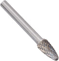 Drill America SF-3 Carbide Burr/Rotary File Tree Radius End Double Cut for Die Grinder 3/8" Dia. x 3/4" Cut Length with 1/4" Shank and 6" Overall Length, DUL Series