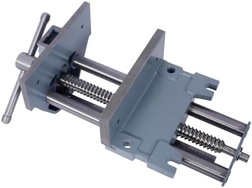 7 Inch Jaw Width Woodworking Vise Quick Release Heavy-Duty Metal Cast Iron Workbench Clamp Tool Vise Crafting Repair Tool GRAY