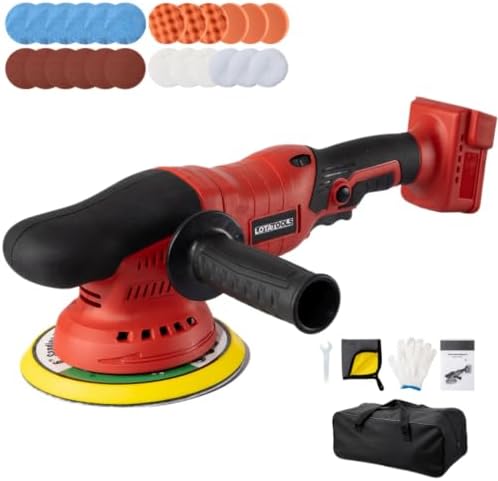 Polisher for Car Detailing to 5500Rpm (Red, Upgraded Version)