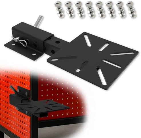 Hitch Vise Mount, Heavy-Duty Bench Grinder Stand & Trailer Hitch Vise Plate for 2-Inch Receiver, Adjustable Vise Stand for Winch Mount, Pipe Vise – Durable Hitch Accessories for Workbench & Mobile Use