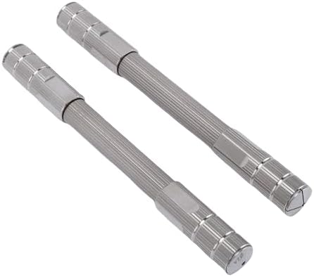 Stainless Steel Double Ended Pin Vise, Manual Hand Drill for Watch Repair, Jewelry Making, DIY Craft Tool with Ergonomic Textured Surface