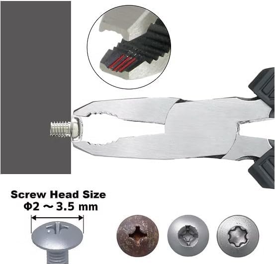 VAMPLIERS 5" Mini Stripped M2 Screw Extractor Pliers ESD Safe TPR Handles