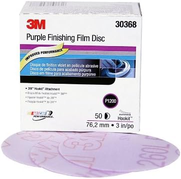 3M 30368 Hookit Purple 3" P1200 Grit Finishing Film Disc