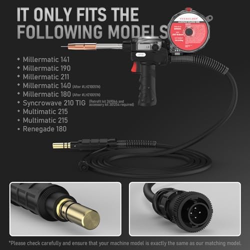 YESWELDER 150A Spool Gun, 10 ft Cable