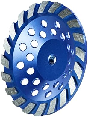 SALI 7 Inch Concrete Grinding Wheels 20 Turbo Diamond Segments 5/8-11 Arbor Diamond Grinding Wheel Fit for Paint, Epoxy, Mastic, Coating Removal
