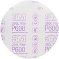 3M Hookit Finishing Film Abrasive Disc, 260L, 00971, 6 in, P600