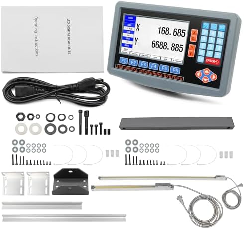 2-Axis DRO Kit Linear Scale 300mm+600mm for CNC Milling Machine