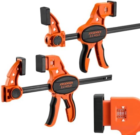 Jorgensen E-Z Hold 2-Pack 6" 300LBS Load Indicator Woodworking Bar Clamps