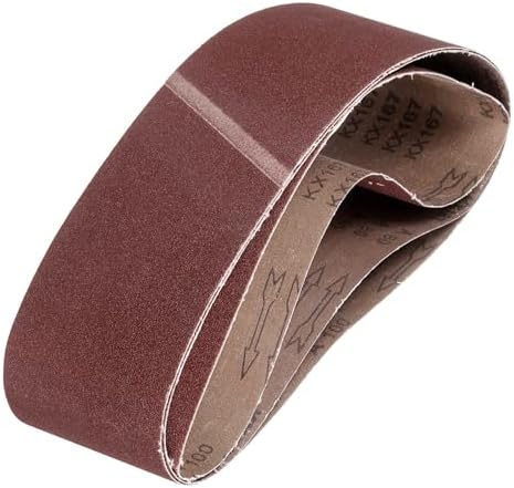 HARFINGTON 4 x 36 Inch Sanding Belts, 3 Pcs 100 Grits Aluminum Oxide