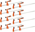 VEVOR Bar Clamps for Woodworking, 8-Pack, 24" Opening F Clamps, 600 lbs Load Limit, with Plastic Pad and Self-Locking Design, Premium Cast Iron and Carbon Steel, for Wood Working and Metal Working