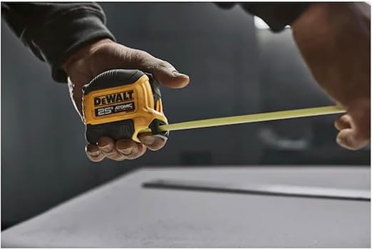DEWALT ATOMIC Compact Series 25' Tape Measure, 1 Pack Bundle