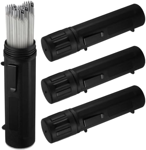 Zonon 4 Pcs Welding Rod Storage Tube 14 Inch Tig Rod Holder, Black